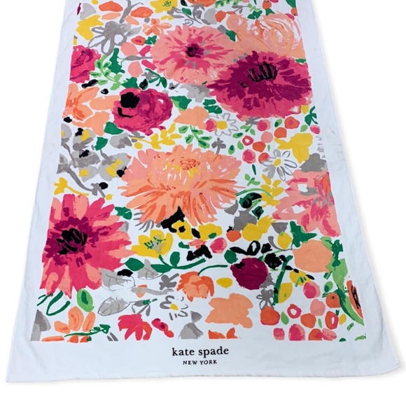 ♠️❤️kate spade New York 100% Cotton Oversized Beach Towel Beautiful Floral - Picture 3 of 15